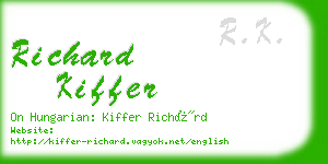 richard kiffer business card